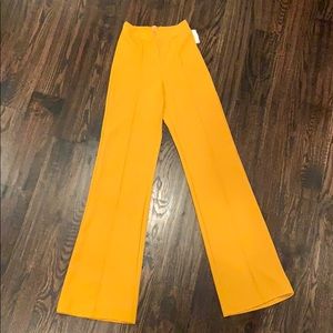 Mustard high-waisted pants